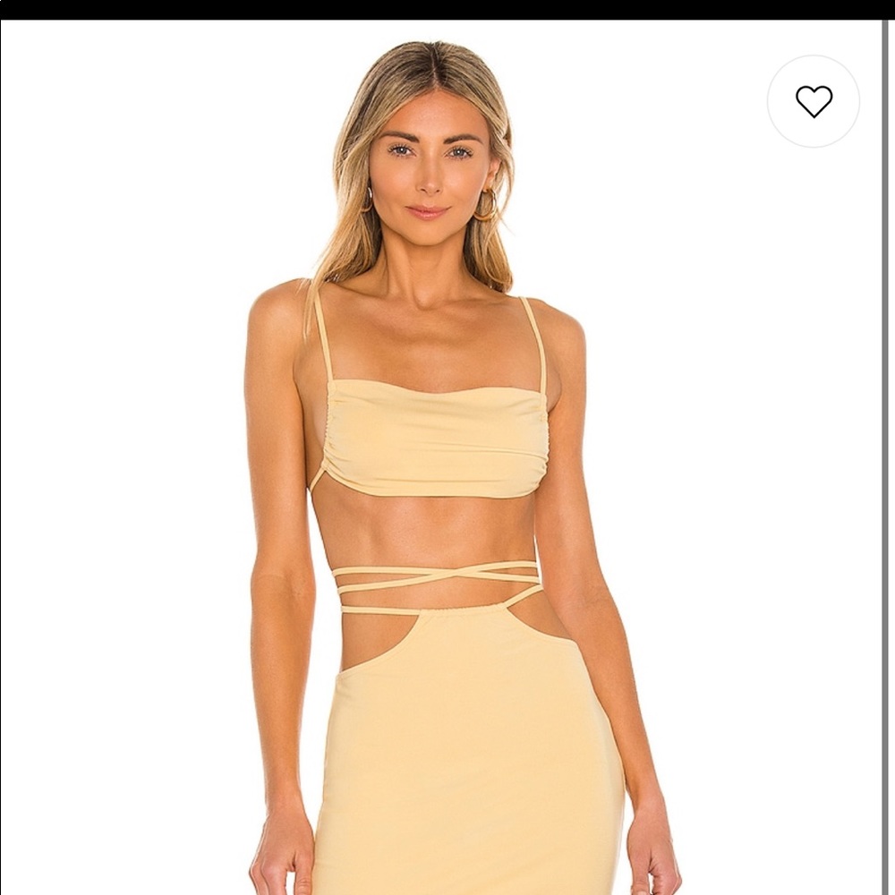 Cutout Midi Skirt  with wraparound waist ties with top included - Picture 3 of 4